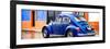 ¡Viva Mexico! Panoramic Collection - VW Beetle and Royal Blue Wall-Philippe Hugonnard-Framed Photographic Print