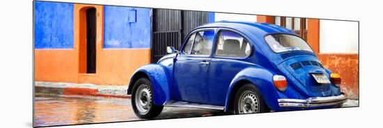 ¡Viva Mexico! Panoramic Collection - VW Beetle and Royal Blue Wall-Philippe Hugonnard-Mounted Photographic Print