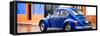 ¡Viva Mexico! Panoramic Collection - VW Beetle and Royal Blue Wall-Philippe Hugonnard-Framed Stretched Canvas
