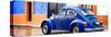¡Viva Mexico! Panoramic Collection - VW Beetle and Royal Blue Wall-Philippe Hugonnard-Stretched Canvas