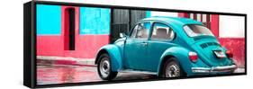 ¡Viva Mexico! Panoramic Collection - VW Beetle and Turquoise Wall-Philippe Hugonnard-Framed Stretched Canvas