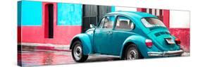 ¡Viva Mexico! Panoramic Collection - VW Beetle and Turquoise Wall-Philippe Hugonnard-Stretched Canvas