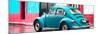 ¡Viva Mexico! Panoramic Collection - VW Beetle and Turquoise Wall-Philippe Hugonnard-Mounted Photographic Print