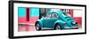 ¡Viva Mexico! Panoramic Collection - VW Beetle and Turquoise Wall-Philippe Hugonnard-Framed Photographic Print