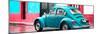 ¡Viva Mexico! Panoramic Collection - VW Beetle and Turquoise Wall-Philippe Hugonnard-Mounted Photographic Print