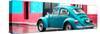 ¡Viva Mexico! Panoramic Collection - VW Beetle and Turquoise Wall-Philippe Hugonnard-Stretched Canvas