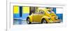 ¡Viva Mexico! Panoramic Collection - VW Beetle and Yellow Wall-Philippe Hugonnard-Framed Photographic Print