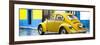 ¡Viva Mexico! Panoramic Collection - VW Beetle and Yellow Wall-Philippe Hugonnard-Framed Photographic Print