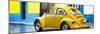 ¡Viva Mexico! Panoramic Collection - VW Beetle and Yellow Wall-Philippe Hugonnard-Mounted Photographic Print