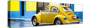 ¡Viva Mexico! Panoramic Collection - VW Beetle and Yellow Wall-Philippe Hugonnard-Stretched Canvas