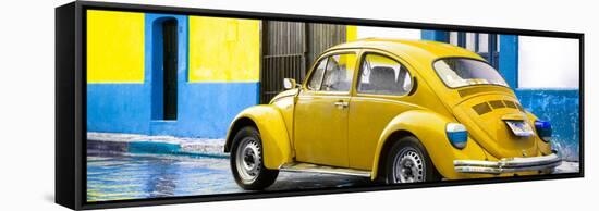 ¡Viva Mexico! Panoramic Collection - VW Beetle and Yellow Wall-Philippe Hugonnard-Framed Stretched Canvas