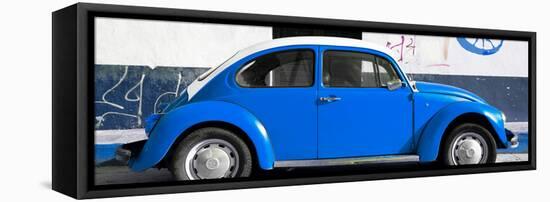 ¡Viva Mexico! Panoramic Collection - VW Beetle Blue-Philippe Hugonnard-Framed Stretched Canvas