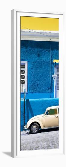 ¡Viva Mexico! Panoramic Collection - VW Beetle Car and Blue Wall-Philippe Hugonnard-Framed Photographic Print