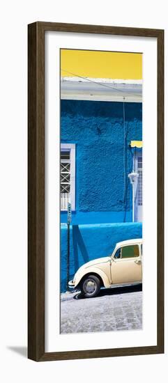 ¡Viva Mexico! Panoramic Collection - VW Beetle Car and Blue Wall-Philippe Hugonnard-Framed Photographic Print