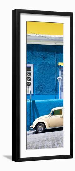 ¡Viva Mexico! Panoramic Collection - VW Beetle Car and Blue Wall-Philippe Hugonnard-Framed Photographic Print