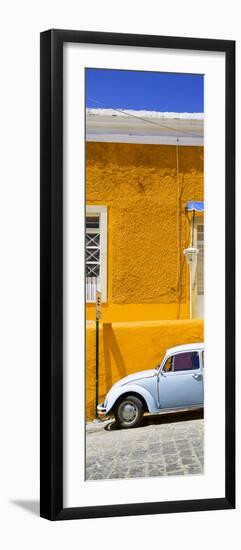 ¡Viva Mexico! Panoramic Collection - VW Beetle Car and Orange Wall-Philippe Hugonnard-Framed Photographic Print