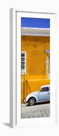 ¡Viva Mexico! Panoramic Collection - VW Beetle Car and Orange Wall-Philippe Hugonnard-Framed Photographic Print