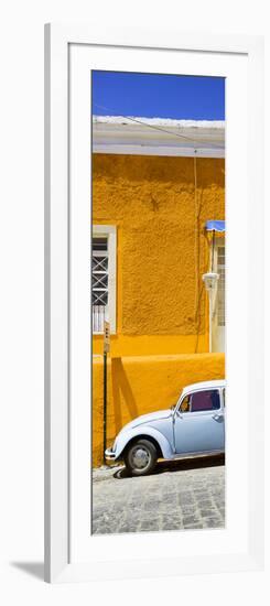 ¡Viva Mexico! Panoramic Collection - VW Beetle Car and Orange Wall-Philippe Hugonnard-Framed Photographic Print