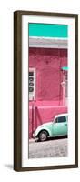 ¡Viva Mexico! Panoramic Collection - VW Beetle Car and Pink Wall-Philippe Hugonnard-Framed Photographic Print