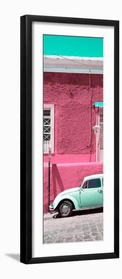 ¡Viva Mexico! Panoramic Collection - VW Beetle Car and Pink Wall-Philippe Hugonnard-Framed Photographic Print