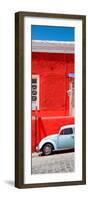 ¡Viva Mexico! Panoramic Collection - VW Beetle Car and Red Wall-Philippe Hugonnard-Framed Photographic Print