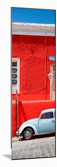 ¡Viva Mexico! Panoramic Collection - VW Beetle Car and Red Wall-Philippe Hugonnard-Mounted Photographic Print