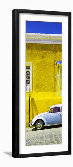 ¡Viva Mexico! Panoramic Collection - VW Beetle Car and Yellow Wall-Philippe Hugonnard-Framed Photographic Print