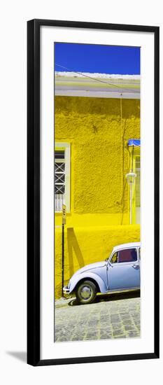 ¡Viva Mexico! Panoramic Collection - VW Beetle Car and Yellow Wall-Philippe Hugonnard-Framed Photographic Print