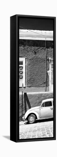 ¡Viva Mexico! Panoramic Collection - VW Beetle Car B&W-Philippe Hugonnard-Framed Stretched Canvas