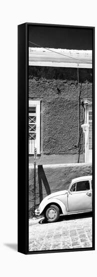 ¡Viva Mexico! Panoramic Collection - VW Beetle Car B&W-Philippe Hugonnard-Framed Stretched Canvas