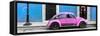 ¡Viva Mexico! Panoramic Collection - VW Beetle Car - Blue & Pink-Philippe Hugonnard-Framed Stretched Canvas