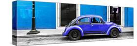 ¡Viva Mexico! Panoramic Collection - VW Beetle Car - Blue & Purple-Philippe Hugonnard-Stretched Canvas