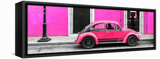 ¡Viva Mexico! Panoramic Collection - VW Beetle Car - Deep & Hot Pink-Philippe Hugonnard-Framed Stretched Canvas