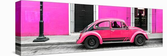 ¡Viva Mexico! Panoramic Collection - VW Beetle Car - Deep & Hot Pink-Philippe Hugonnard-Stretched Canvas