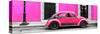 ¡Viva Mexico! Panoramic Collection - VW Beetle Car - Deep & Hot Pink-Philippe Hugonnard-Stretched Canvas