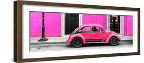 ¡Viva Mexico! Panoramic Collection - VW Beetle Car - Deep & Hot Pink-Philippe Hugonnard-Framed Photographic Print