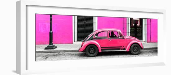 ¡Viva Mexico! Panoramic Collection - VW Beetle Car - Deep & Hot Pink-Philippe Hugonnard-Framed Photographic Print