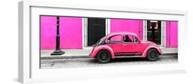 ¡Viva Mexico! Panoramic Collection - VW Beetle Car - Deep & Hot Pink-Philippe Hugonnard-Framed Photographic Print
