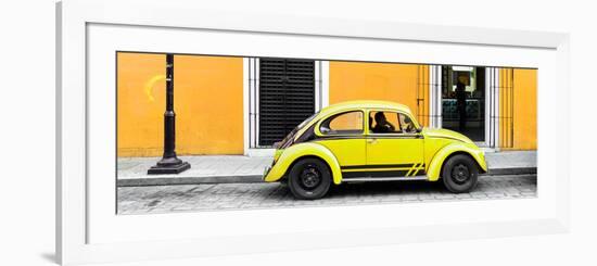 ¡Viva Mexico! Panoramic Collection - VW Beetle Car - Gold & Yellow-Philippe Hugonnard-Framed Photographic Print