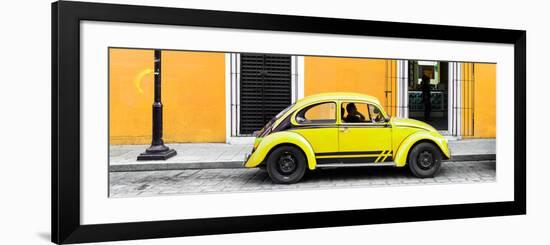 ¡Viva Mexico! Panoramic Collection - VW Beetle Car - Gold & Yellow-Philippe Hugonnard-Framed Photographic Print