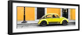 ¡Viva Mexico! Panoramic Collection - VW Beetle Car - Gold & Yellow-Philippe Hugonnard-Framed Photographic Print