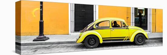 ¡Viva Mexico! Panoramic Collection - VW Beetle Car - Gold & Yellow-Philippe Hugonnard-Stretched Canvas