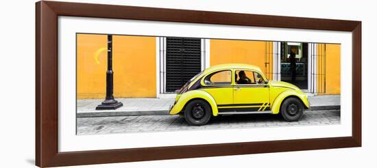 ¡Viva Mexico! Panoramic Collection - VW Beetle Car - Gold & Yellow-Philippe Hugonnard-Framed Photographic Print