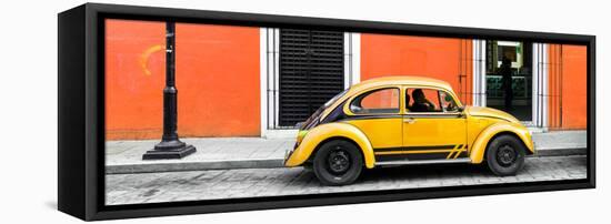 ¡Viva Mexico! Panoramic Collection - VW Beetle Car - Orange & Gold-Philippe Hugonnard-Framed Stretched Canvas