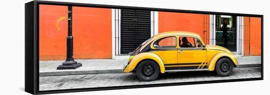 ¡Viva Mexico! Panoramic Collection - VW Beetle Car - Orange & Gold-Philippe Hugonnard-Framed Stretched Canvas