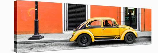 ¡Viva Mexico! Panoramic Collection - VW Beetle Car - Orange & Gold-Philippe Hugonnard-Stretched Canvas