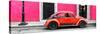 ¡Viva Mexico! Panoramic Collection - VW Beetle Car - Pink & Red-Philippe Hugonnard-Stretched Canvas