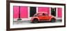 ¡Viva Mexico! Panoramic Collection - VW Beetle Car - Pink & Red-Philippe Hugonnard-Framed Photographic Print