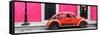 ¡Viva Mexico! Panoramic Collection - VW Beetle Car - Pink & Red-Philippe Hugonnard-Framed Stretched Canvas