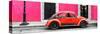 ¡Viva Mexico! Panoramic Collection - VW Beetle Car - Pink & Red-Philippe Hugonnard-Stretched Canvas